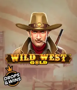  Encounter the rugged sheriff of "Wild West Gold," a thrilling slot game by Pragmatic Play. The image shows a stern-faced sheriff with a golden star badge, framed by a dusty Old West town backdrop. The game's title is boldly featured in a rustic font, highlighting the theme of adventure and law enforcement in the wild frontier. 